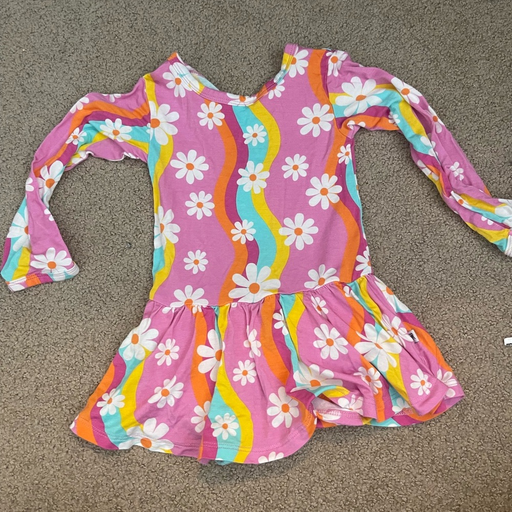 Bums and roses Baby girl onesie dress